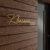 Custom Cutout Steel Name Plate for Stylish Spaces