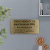 Custom Gold Stainless Steel GST Name Board with Address