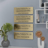 Custom Gold Stainless Steel GST Name Board for Office