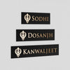 Classico Brass Name Plate with Khanda Design
