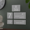 Nexa Custom Glossy Grey House Number & Name Sign