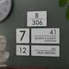 Nexa Custom Matte White House Number & Name Sign