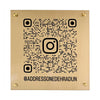 Insta QR Brass Sign