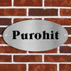 Oval Steel Name Plate