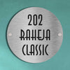 Round Steel Home Name Plate