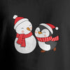 Unisex Cute Snowman & Penguin Christmas Printed T-shirt